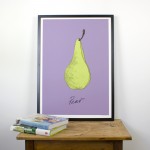 Purple Pear Giclee Print